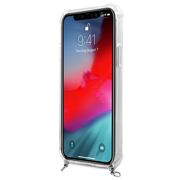 Guess 4G sølvkæde-etui til iPhone 12 Pro Max, gennemsigtig