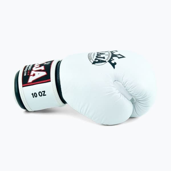 Raja Standard Boksehandsker i Ægte Læder, Hvide, 14OZ