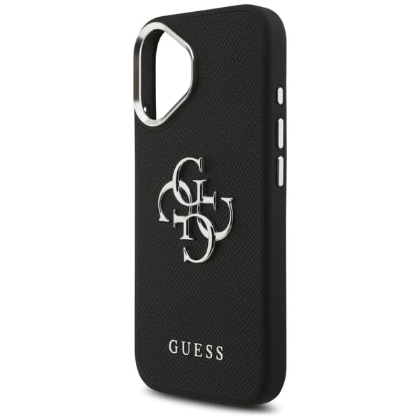 Guess Grained Big 4G Classic Logo cover til iPhone 17, sort