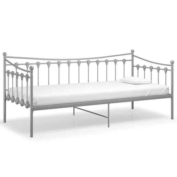 vidaXL Soffram grå metall 90x200 cm