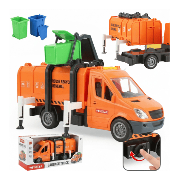 ORANGE AFFALDSLABIL - LET, LYDKØRETØJ