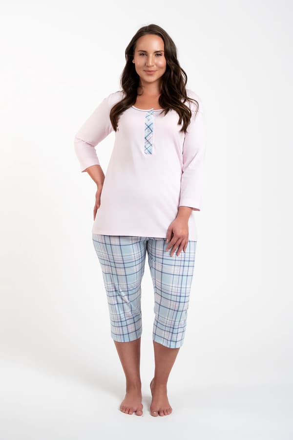 Allison dampyjamas med 3/4-ärmar, 3/4-byxor S