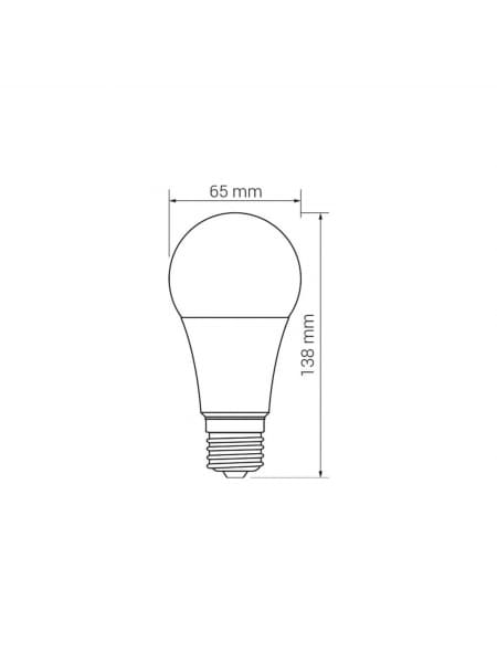 LED-pære ORO-ATOS-E27-A65-17W-CW, 6500K