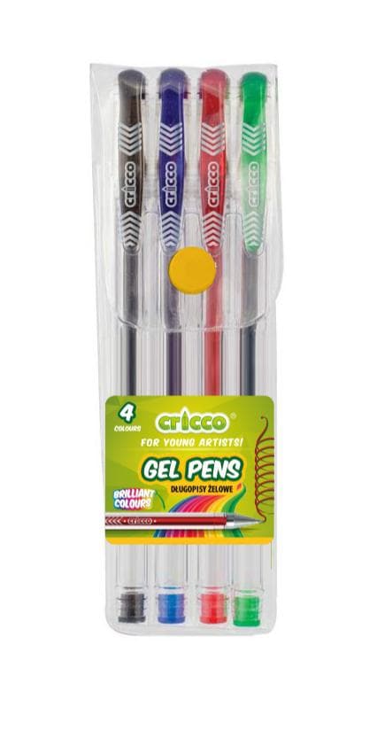 CRICCO 4-farvede gelpenne