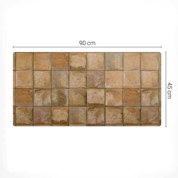 Skrivebordsmåtte til grafiske designere og designere Rustik fliser 90x45 cm