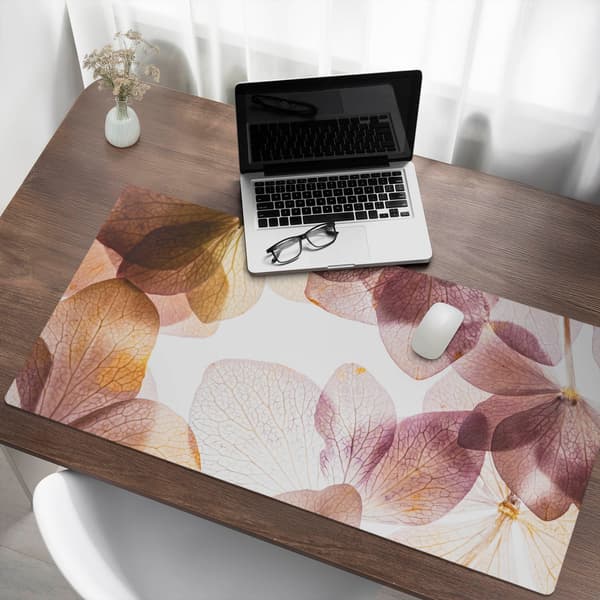 Moderne vinyl musemåtte med fine blomsterblade 120x60 cm