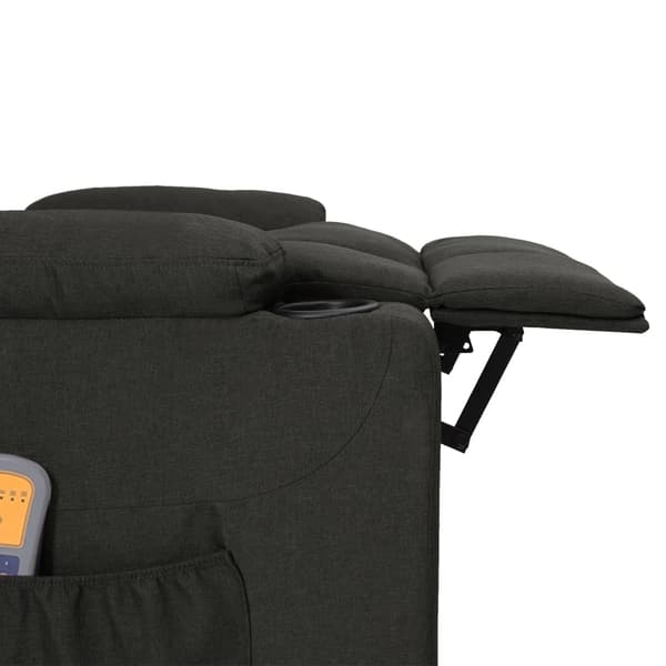 vidaXL elektrisk massagestol, sort, stof