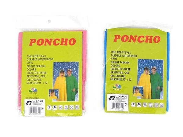 Regnfrakke, poncho MIX