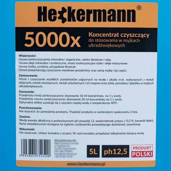 Sæt med 2x HECKERMANN ultralydsrenservæske 5L