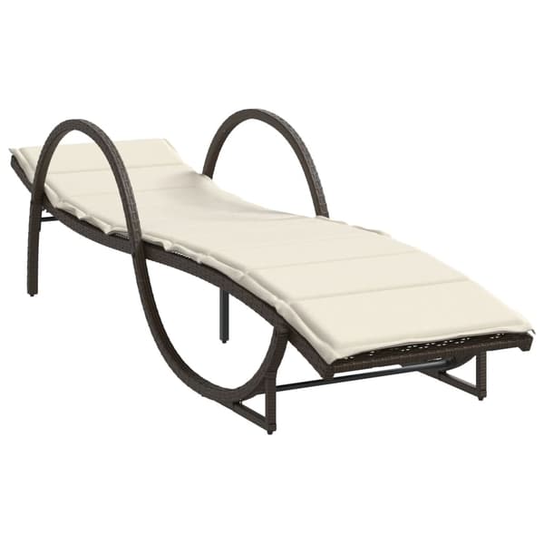 vidaXL Solstolar med bord, set om 2, brun, polyrotting
