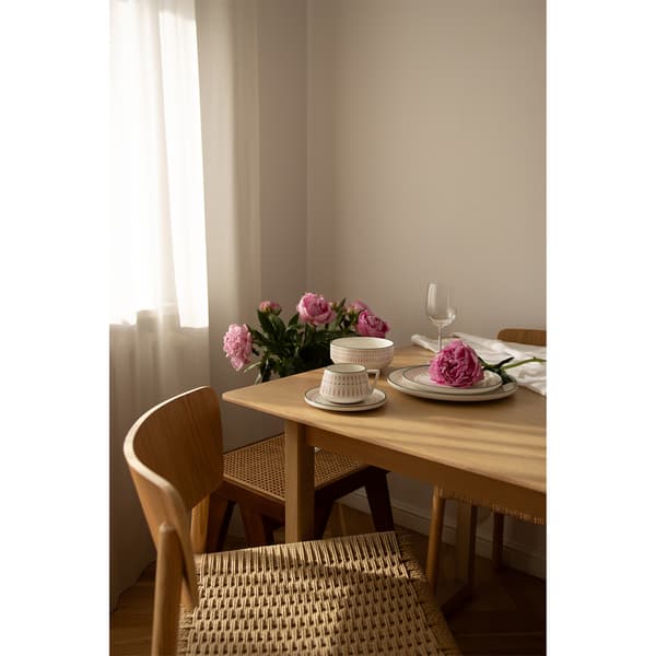 LEA porslinsfrukosttallrik 20 cm grönrosa DUKA