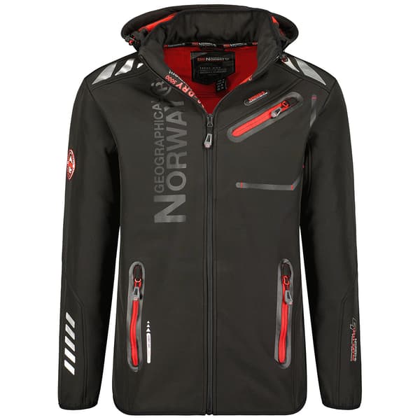 Geographical Norway Softshell ROYAUTE DB sort og rød herre 2XL