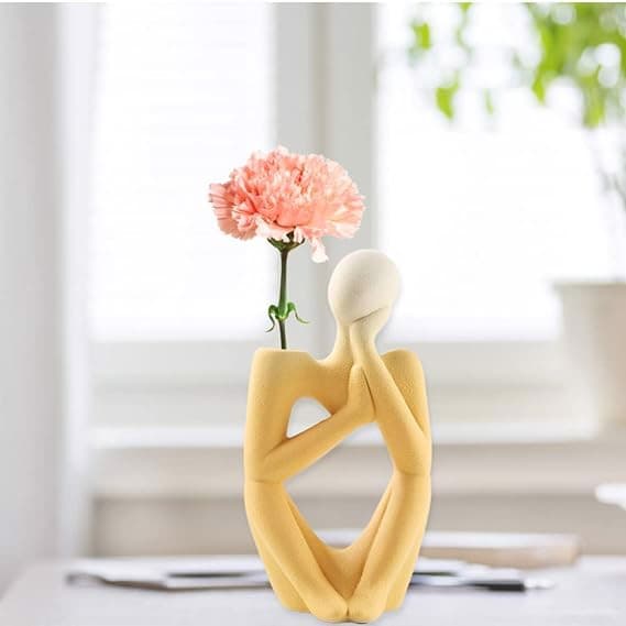 Thinker vase, dekorativ keramikfigur