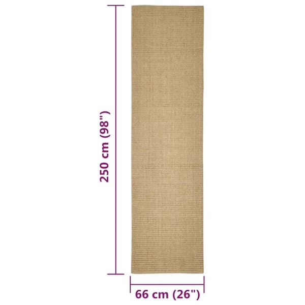 vidaXL Sisal-raapimismatto 66x250 cm