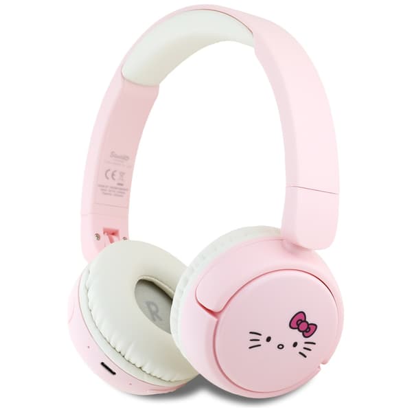 Hello Kitty Face Logo Bluetooth On-Ear Hovedtelefoner Pink