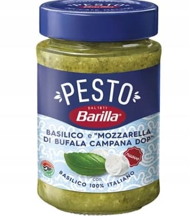 Pesto Basilika med Mozzarella Basilico e Mozarella di Bufala Barilla 190g