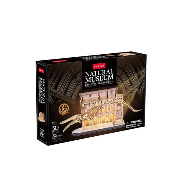 3D-palapeli LED-luonnonmuseo sinivalas
