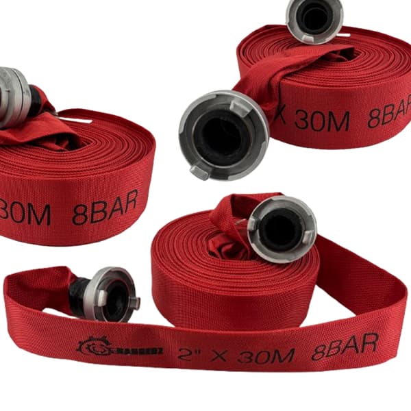 Brandslang 2" 30m 8 bar PVC-snabbkopplingar för vattenpumpar stark och hållbar