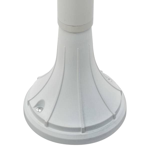 vidaXL havelampe 120 cm E27 aluminium hvid