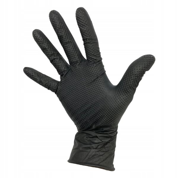 Zarys Gripzzly Nitril Svarta Nitrilhandskar, Svarta, 50 st M - Medium (Medium)