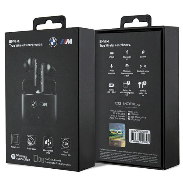BMW M Collection Bluetooth TWS In-Ear Hovedtelefoner + Dockingstation, Sort