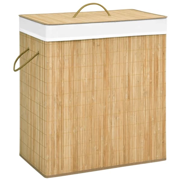 vidaXL Bambuinen pyykkikori, 100 l