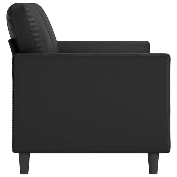 vidaXL 2-sitssoffa, svart, 140 cm, konstläder