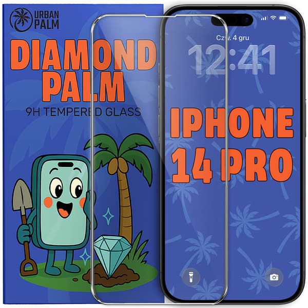 Diamond Palm hærdet glas til iPhone 14 Pro