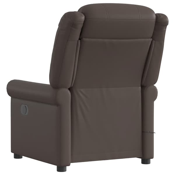 vidaXL massagestol, brun, blank kunstlæder