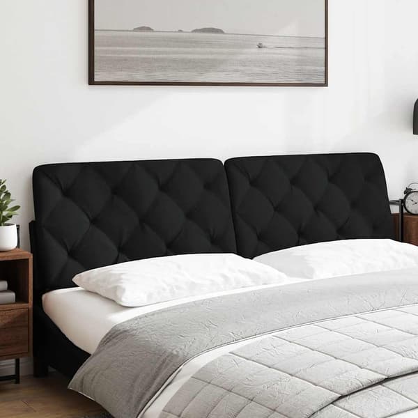 vidaXL hovedgærdehynde, sort, 180 cm, stof