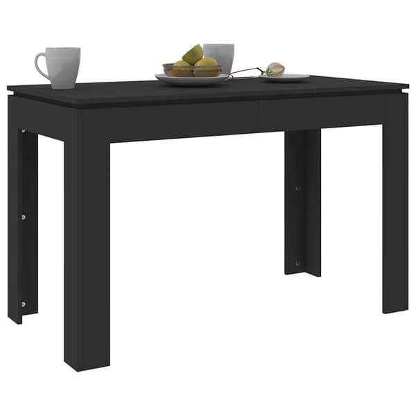 vidaXL spisebord sort 120x60x76 cm spånplade