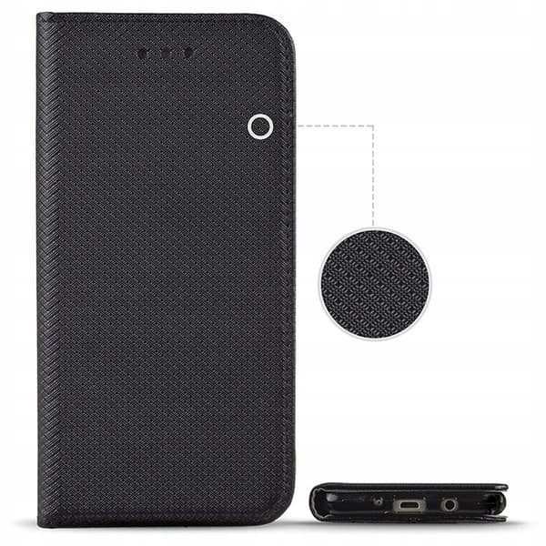 Etui til SAMSUNG GALAXY J7 2017 LUKKET SMART MAGNETETUIL SORT + GLAS