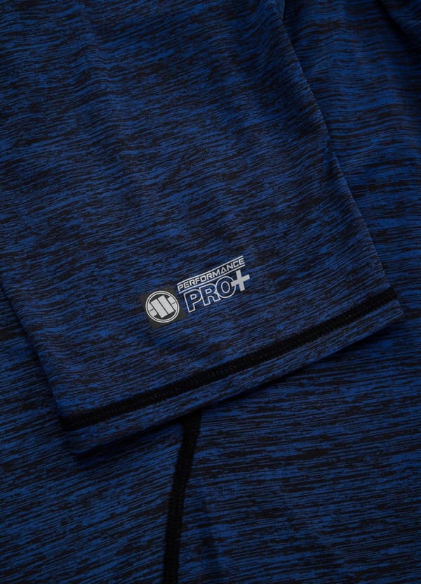 Pitbull Herre Rashguard Performance Pro Plus Small Logo Melange Blå M