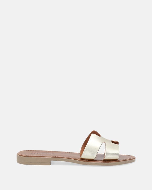 GULD LÆDER FLIP-FLOPS GULD LÆDER FLIP-FLOPS 38