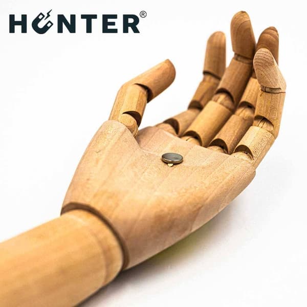 Neodyymisylinterimagneetti 12x2 mm 3M itseliimautuva, pyöreä, Hunter