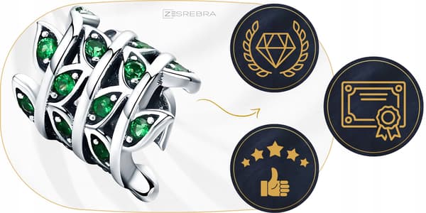 Charms grønne blade sølv 925 sølv creeper perle vedhæng blade
