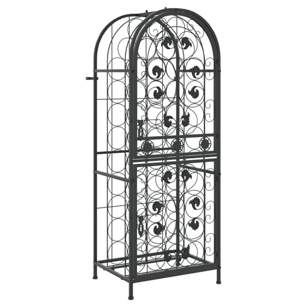 vidaXL 41 pulloteline musta 45x36x120 cm takorauta