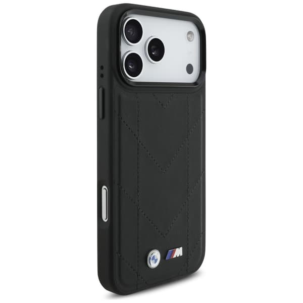 BMW M Quiltet Logo MagSafe-cover til iPhone 17 Pro Max, sort