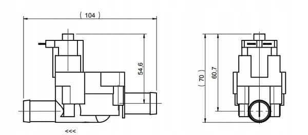 Magnetventil för vatten universal 12V ABS
