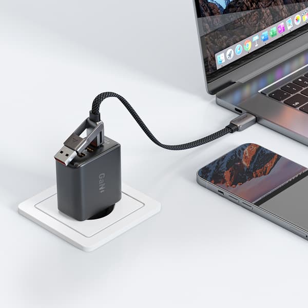 USB-C-kaapeli - USB-A / USB-C 480Mb/s 3A 0.2m - musta
