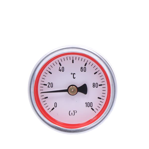 100 °C termometer med rødt urskive