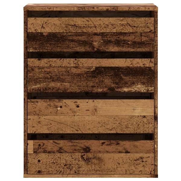vidaXL kommode, antik træ, 60x41x76 cm, træbaseret materiale