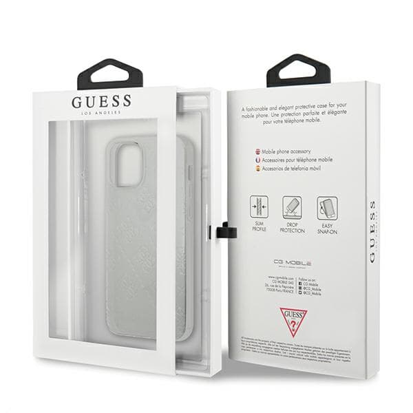 Guess 4G 3D Pattern Collection cover til iPhone 12 mini, gennemsigtigt