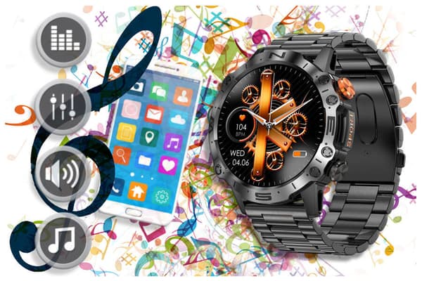 Herr smartklocka GRAVITY GT20-1 - AMOLED, Extra rem (sg024a)