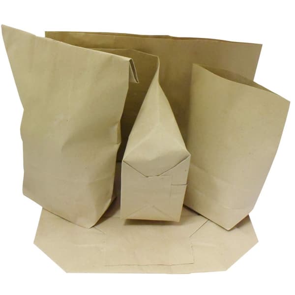 Grå papperspåse 0,50 kg (3) 10 kg