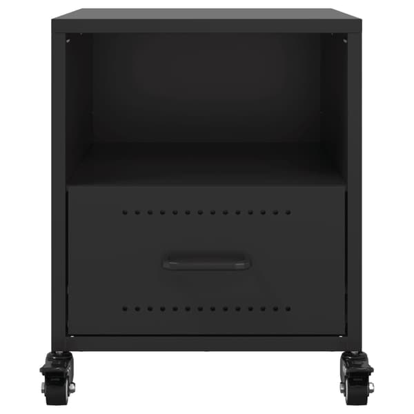 vidaXL sengebord sort 36x39x43,5 cm stål