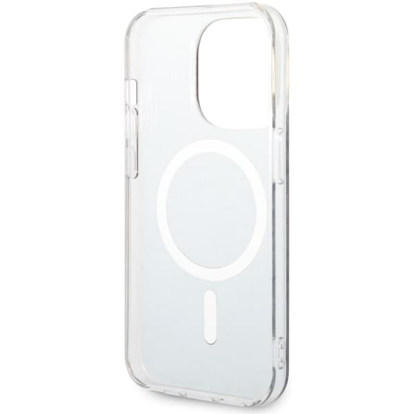 Guess IML 4G MagSafe -kotelo iPhone 14 Prolle, musta