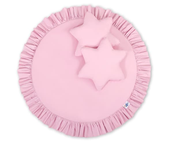 Legemåtte med flæser - pink