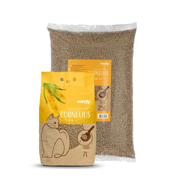 Comfy Cornelius Natural 7l - majsgrus til katte