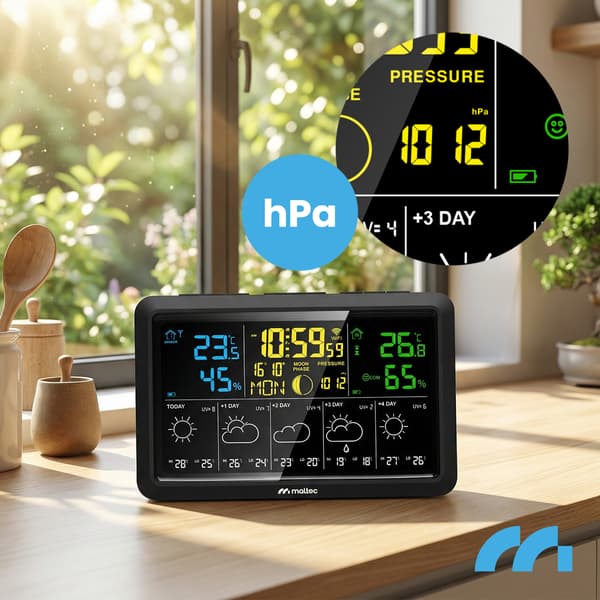 Trådløs WiFi Vejrstation Termometer Barometer App Sensor Daily5000M